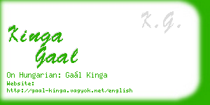 kinga gaal business card